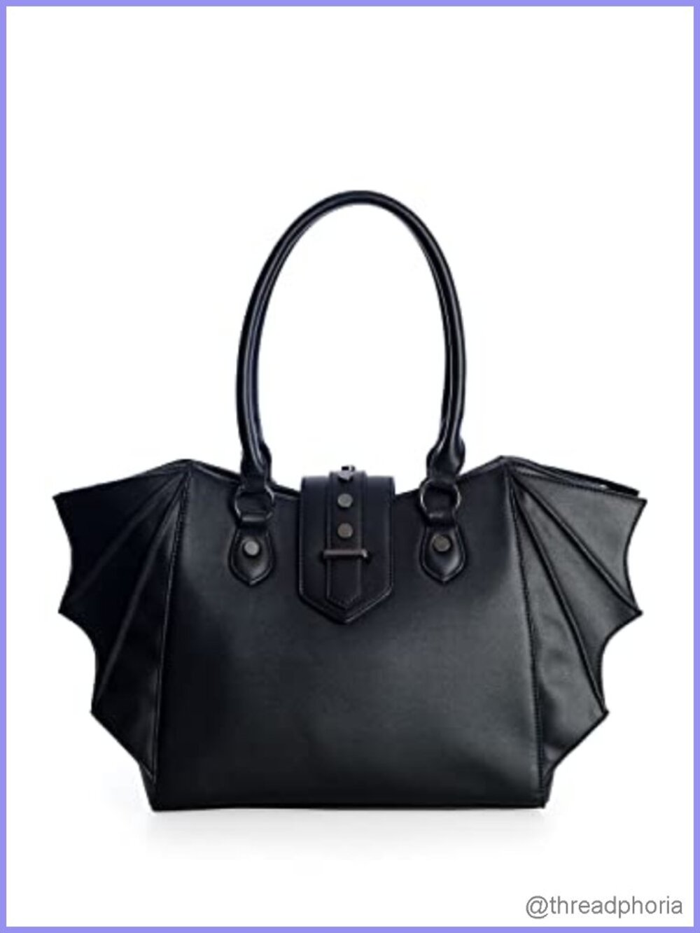 Gothic Bat Winged Crossbody Purse Vegan Leather Shoulder Bag
